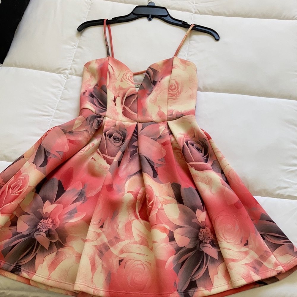 Pink floral dress